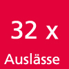 32 Auslässe                                       